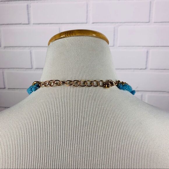 T&J Designs Pretty Blue Beaded Crystal Necklace - Picture 9 of 11